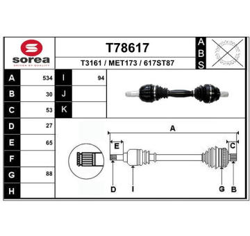 Hnací hřídel EAI T78617