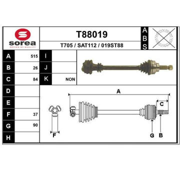 Hnací hřídel EAI T88019
