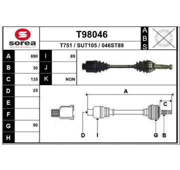 Hnací hřídel EAI T98046