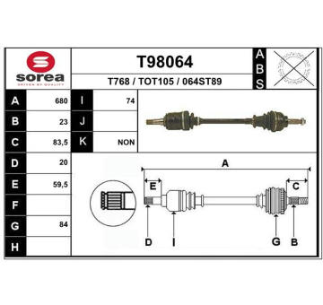 Hnací hřídel EAI T98064