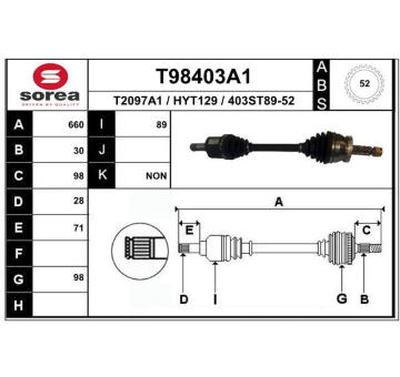 Hnací hřídel EAI T98403A1
