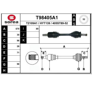 Hnací hřídel EAI T98405A1