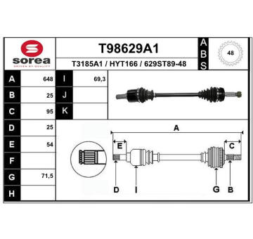 Hnací hřídel EAI T98629A1
