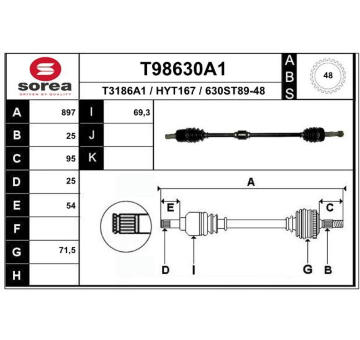 Hnací hřídel EAI T98630A1