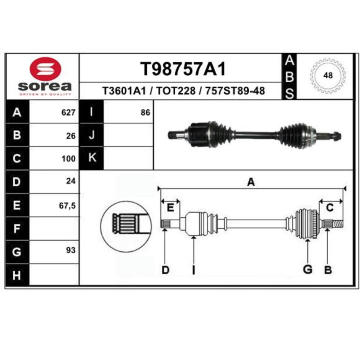 Hnací hřídel EAI T98757A1