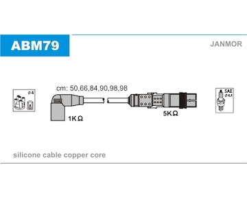 Sada kabelů pro zapalování JANMOR ABM79