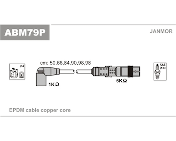 Sada kabelů pro zapalování JANMOR ABM79P