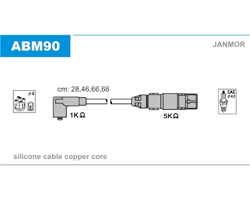 Sada kabelů pro zapalování JANMOR ABM90