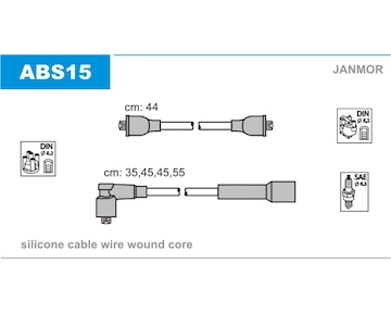 Sada kabelů pro zapalování JANMOR ABS15