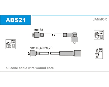 Sada kabelů pro zapalování JANMOR ABS21