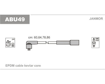 Sada kabelů pro zapalování JANMOR ABU49