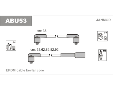 Sada kabelů pro zapalování JANMOR ABU53