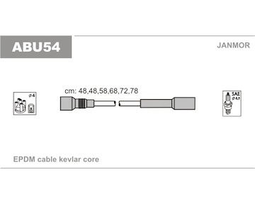 Sada kabelů pro zapalování JANMOR ABU54