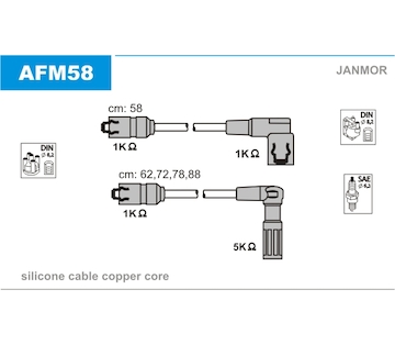 Sada kabelů pro zapalování JANMOR AFM58