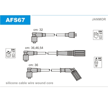 Sada kabelů pro zapalování JANMOR AFS67