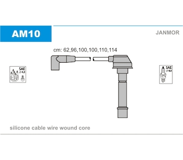 Sada kabelů pro zapalování JANMOR AM10