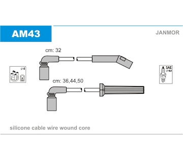 Sada kabelů pro zapalování JANMOR AM43