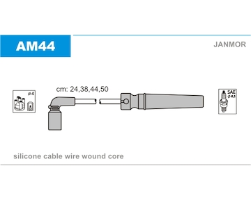 Sada kabelů pro zapalování JANMOR AM44