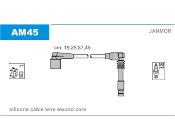 Sada kabelů pro zapalování JANMOR AM45