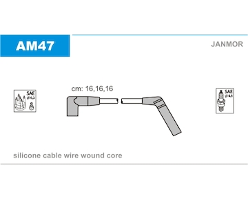 Sada kabelů pro zapalování JANMOR AM47
