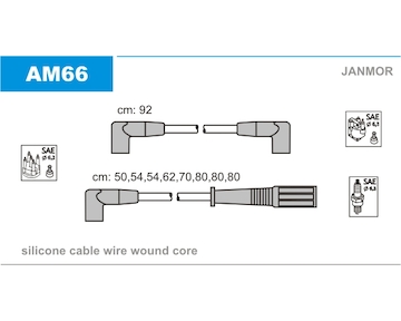 Sada kabelů pro zapalování JANMOR AM66
