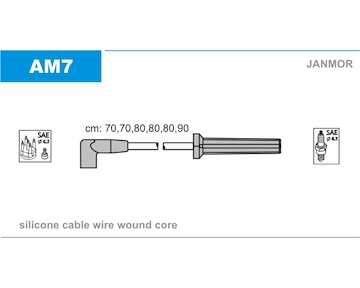 Sada kabelů pro zapalování JANMOR AM7