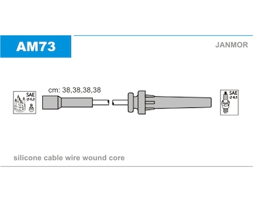 Sada kabelů pro zapalování JANMOR AM73