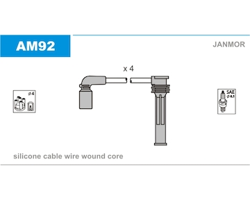 Sada kabelů pro zapalování JANMOR AM92