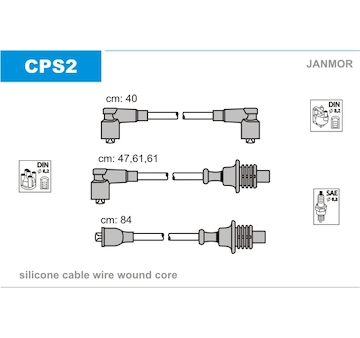 Sada kabelů pro zapalování JANMOR CPS2