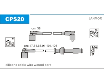 Sada kabelů pro zapalování JANMOR CPS20