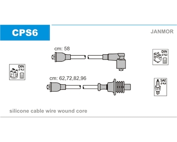 Sada kabelů pro zapalování JANMOR CPS6