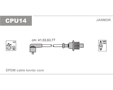 Sada kabelů pro zapalování JANMOR CPU14