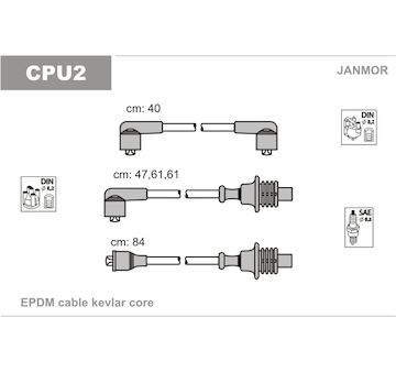 Sada kabelů pro zapalování JANMOR CPU2