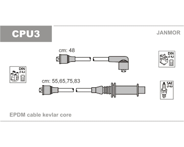 Sada kabelů pro zapalování JANMOR CPU3