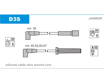 Sada kabelů pro zapalování JANMOR D3S
