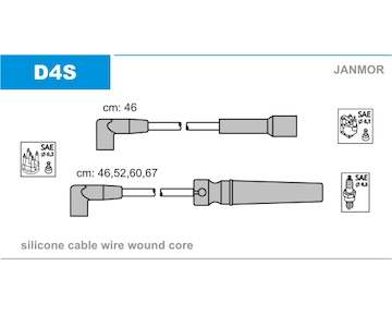 Sada kabelů pro zapalování JANMOR D4S