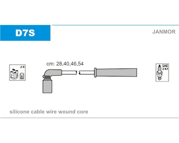 Sada kabelů pro zapalování JANMOR D7S