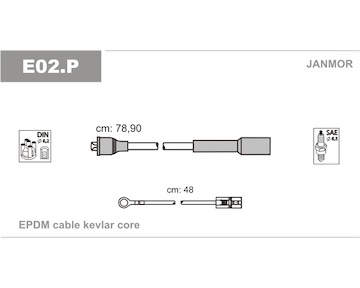 Sada kabelů pro zapalování JANMOR E02.P