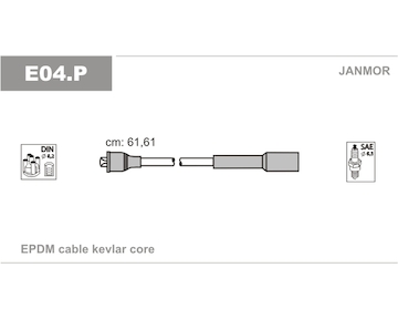 Sada kabelů pro zapalování JANMOR E04.P