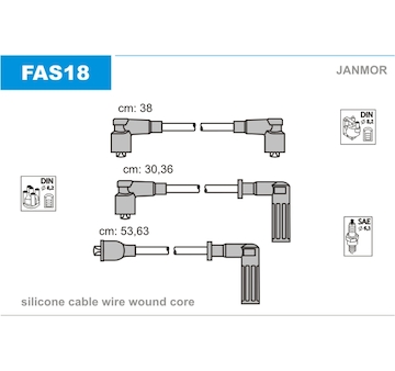 Sada kabelů pro zapalování JANMOR FAS18