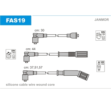 Sada kabelů pro zapalování JANMOR FAS19
