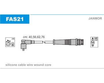 Sada kabelů pro zapalování JANMOR FAS21
