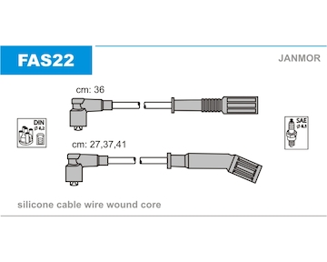 Sada kabelů pro zapalování JANMOR FAS22