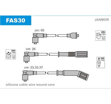 Sada kabelů pro zapalování JANMOR FAS30