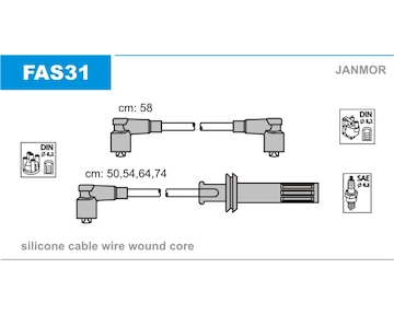 Sada kabelů pro zapalování JANMOR FAS31