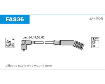 Sada kabelů pro zapalování JANMOR FAS36