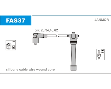 Sada kabelů pro zapalování JANMOR FAS37