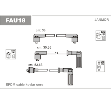 Sada kabelů pro zapalování JANMOR FAU18
