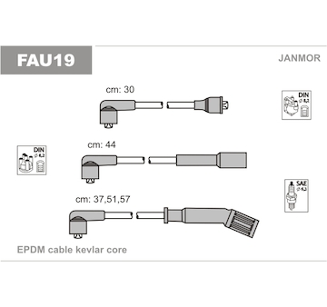 Sada kabelů pro zapalování JANMOR FAU19