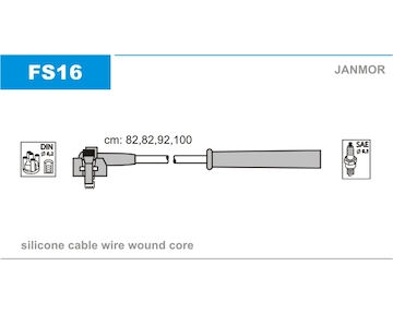 Sada kabelů pro zapalování JANMOR FS16